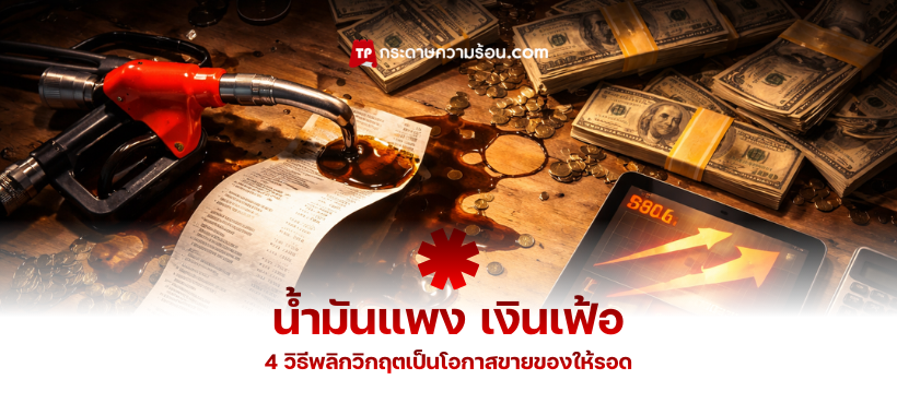 น้ำมันแพง เงินเฟ้อ 4 วิธีพลิกวิกฤตเป็นโอกาสขายของให้รอด