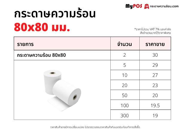 4 วิธีสั่งกระดาษเทอร์มอล (Thermal paper) ออนไลน์กับ MyPOS 3